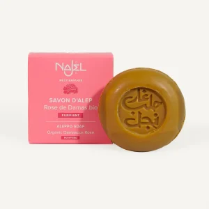 Savon d'alep à la rose de damas